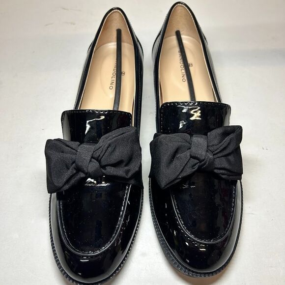 Bandolino Womens 8 M Black Multi Lindio Bow Slip On Flat Loafers NIB IR7 - Picture 2 of 5